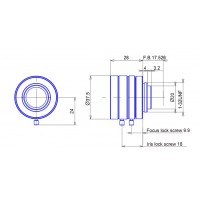 2-3 inch Format 8mm F1.4-22 High Resolution Megapixel Lens