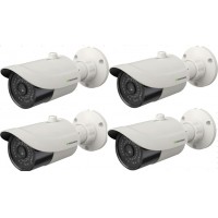 (discontinued) Transcendent IP 3MP 30fps Fixed Bullet Camera 4 Pack